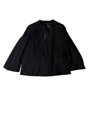 ARKET Black Minimalist Blazer Jacket EU 36 Tailored Open Front